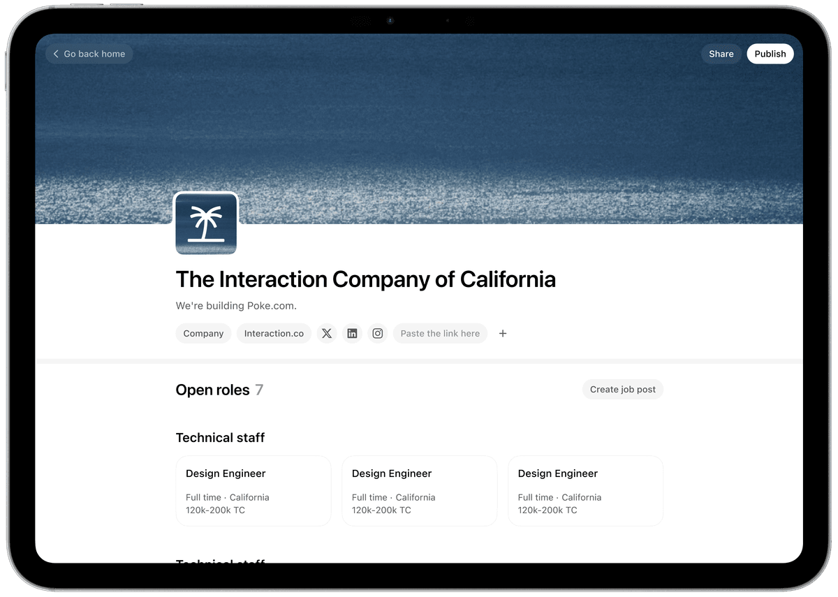 Careers page preview